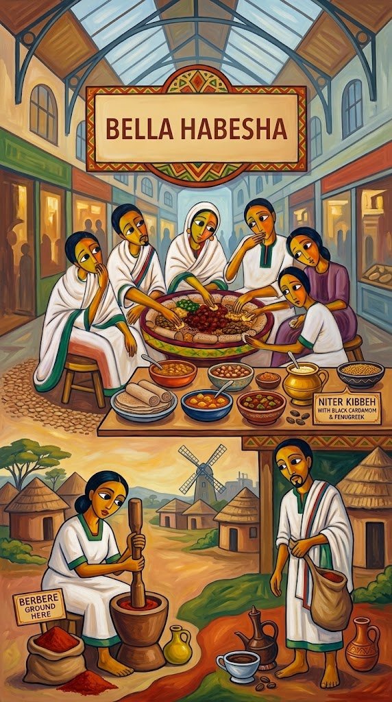 The kitchen at La Bella Habesa